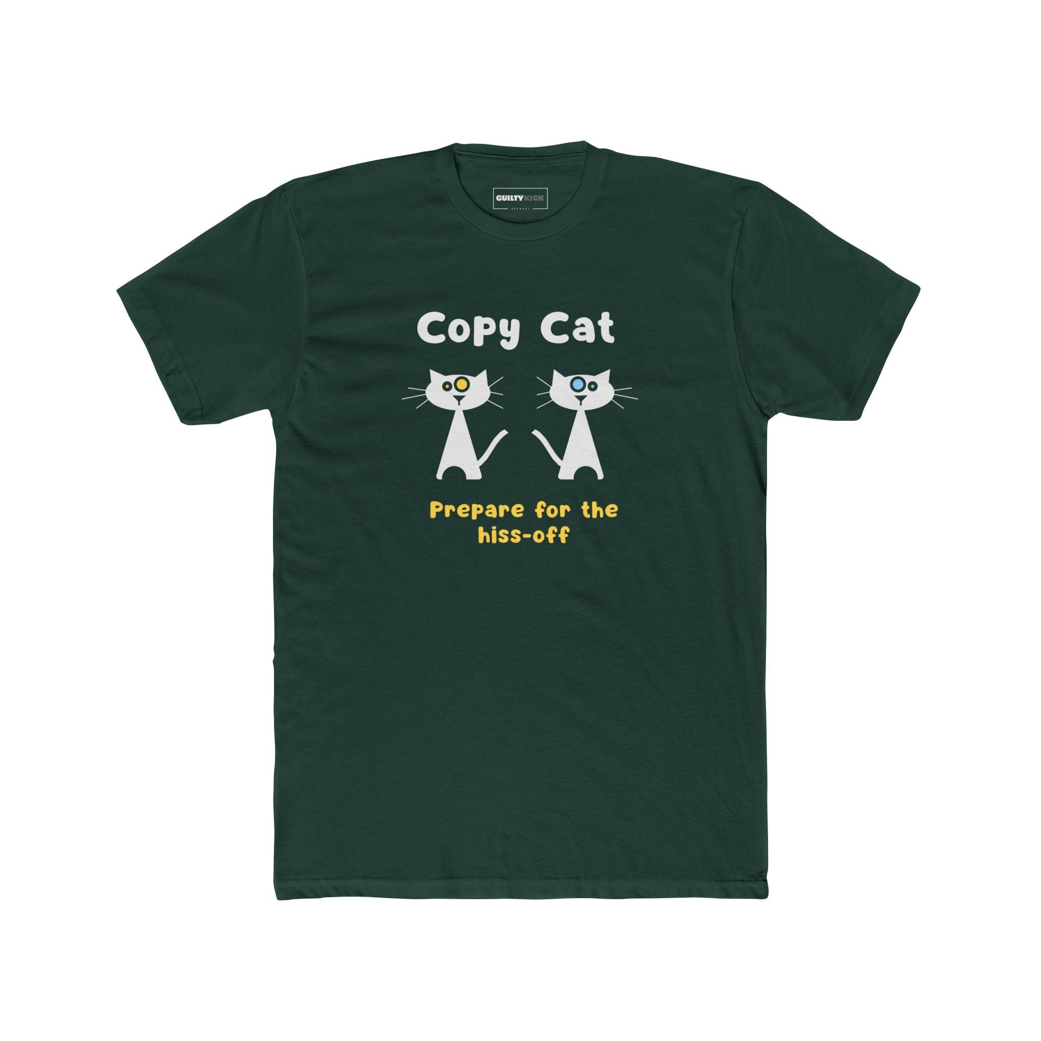 Copy Cat: Prepare for the Hiss - Off Tee Mid - Century Modern Multi - Cat Household Graphic Shirt - Guilty Kick Apparel