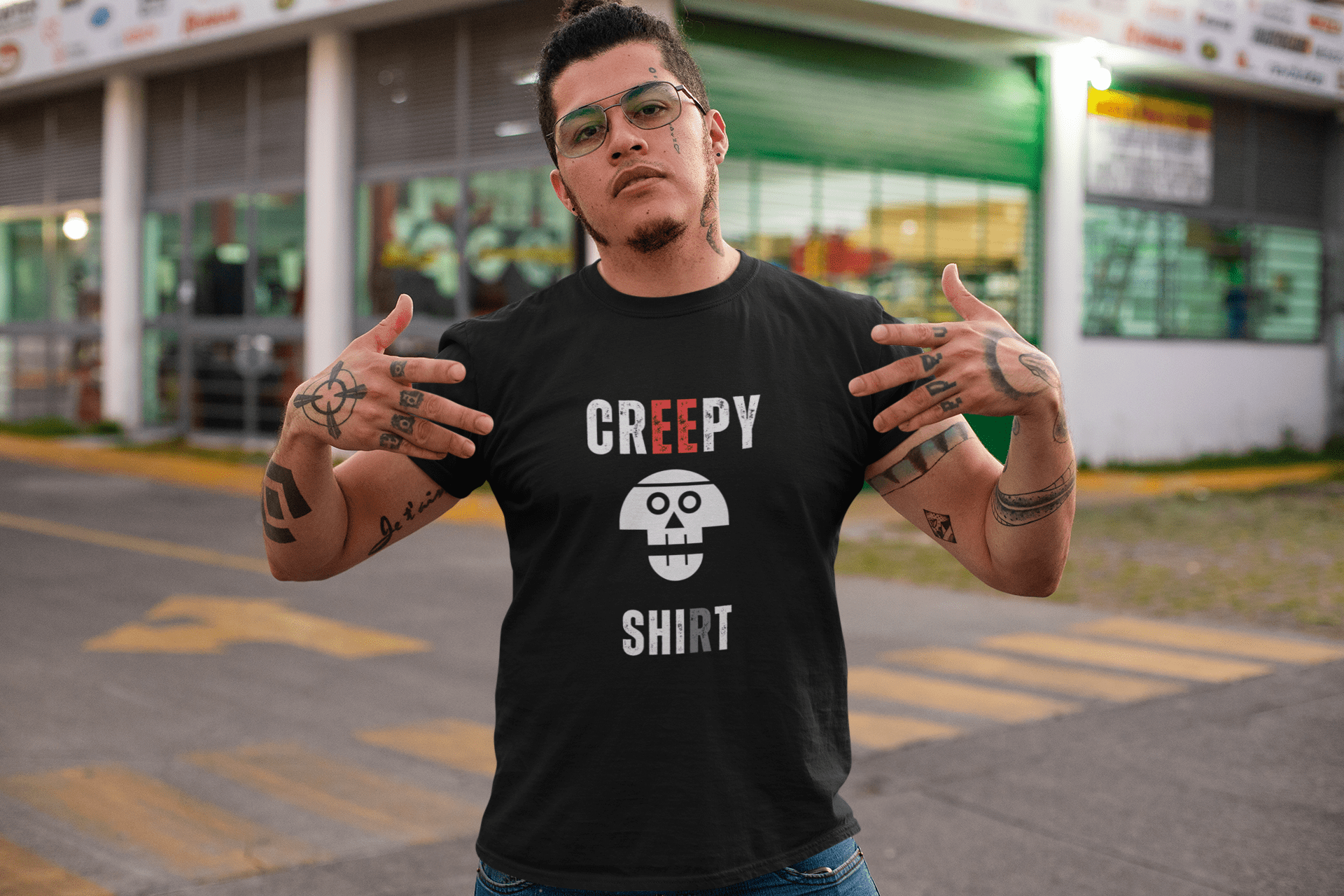 Creepy Ghost Graphic Tee - Guilty Kick Apparel