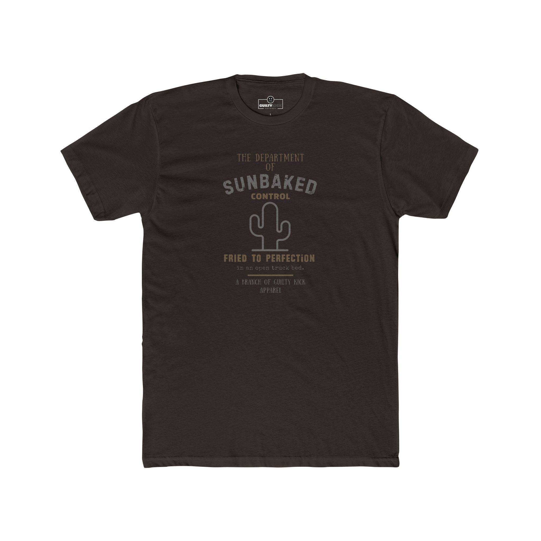 Department of Sunbaked Control Retro Tee Funny Cactus Faded Distressed T-Shirt - Guilty Kick Apparel