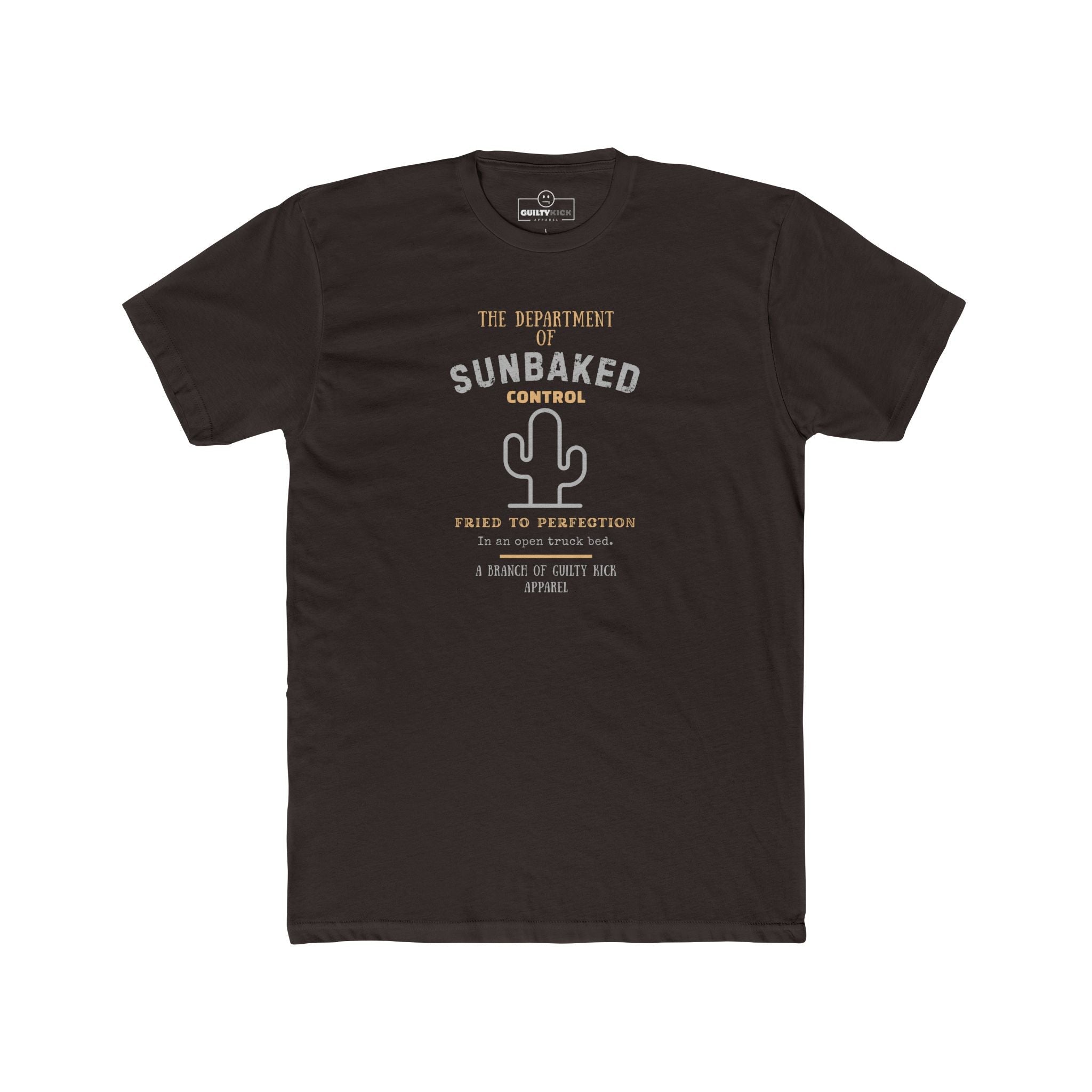 Department of Sunbaked Control Retro Tee Funny Cactus Faded Distressed T-Shirt - Guilty Kick Apparel