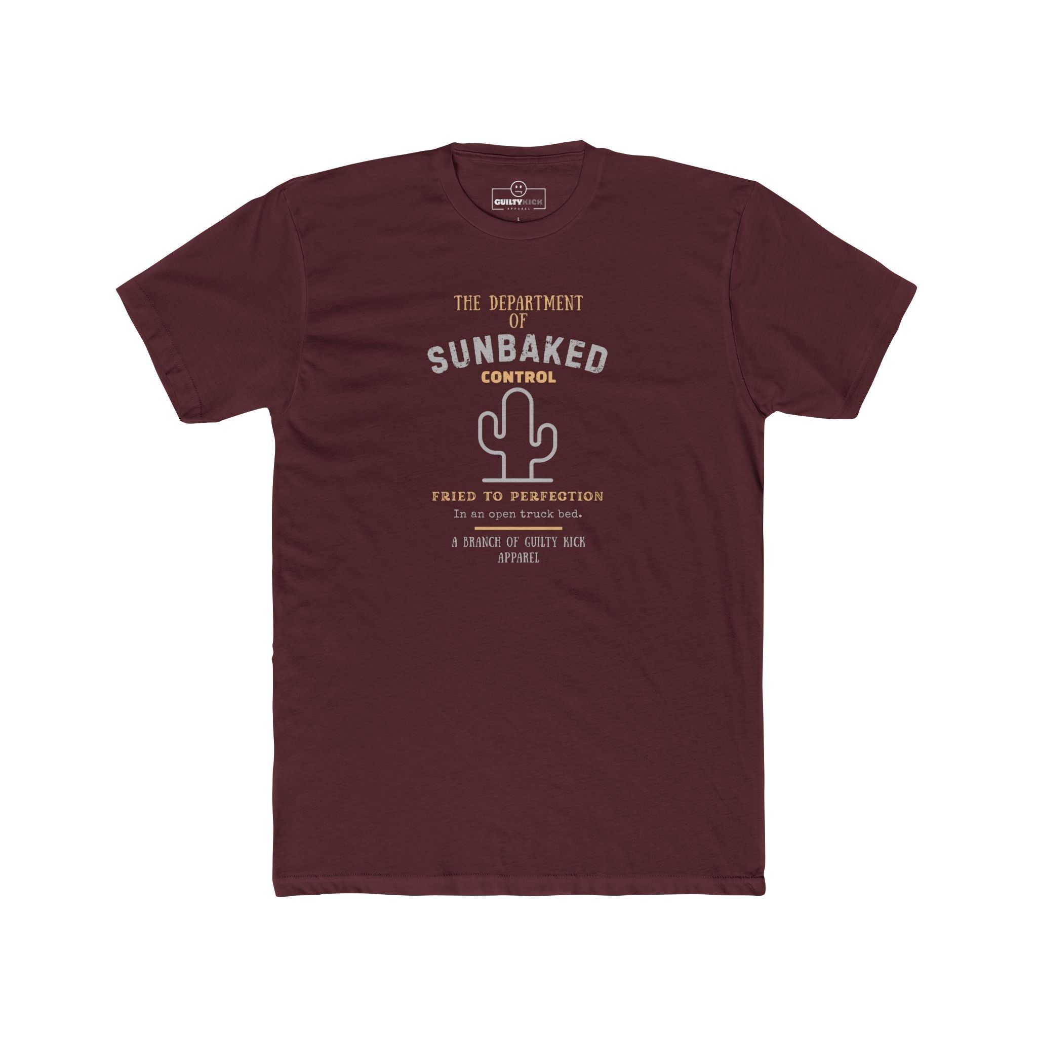 Department of Sunbaked Control Retro Tee Funny Cactus Faded Distressed T-Shirt - Guilty Kick Apparel