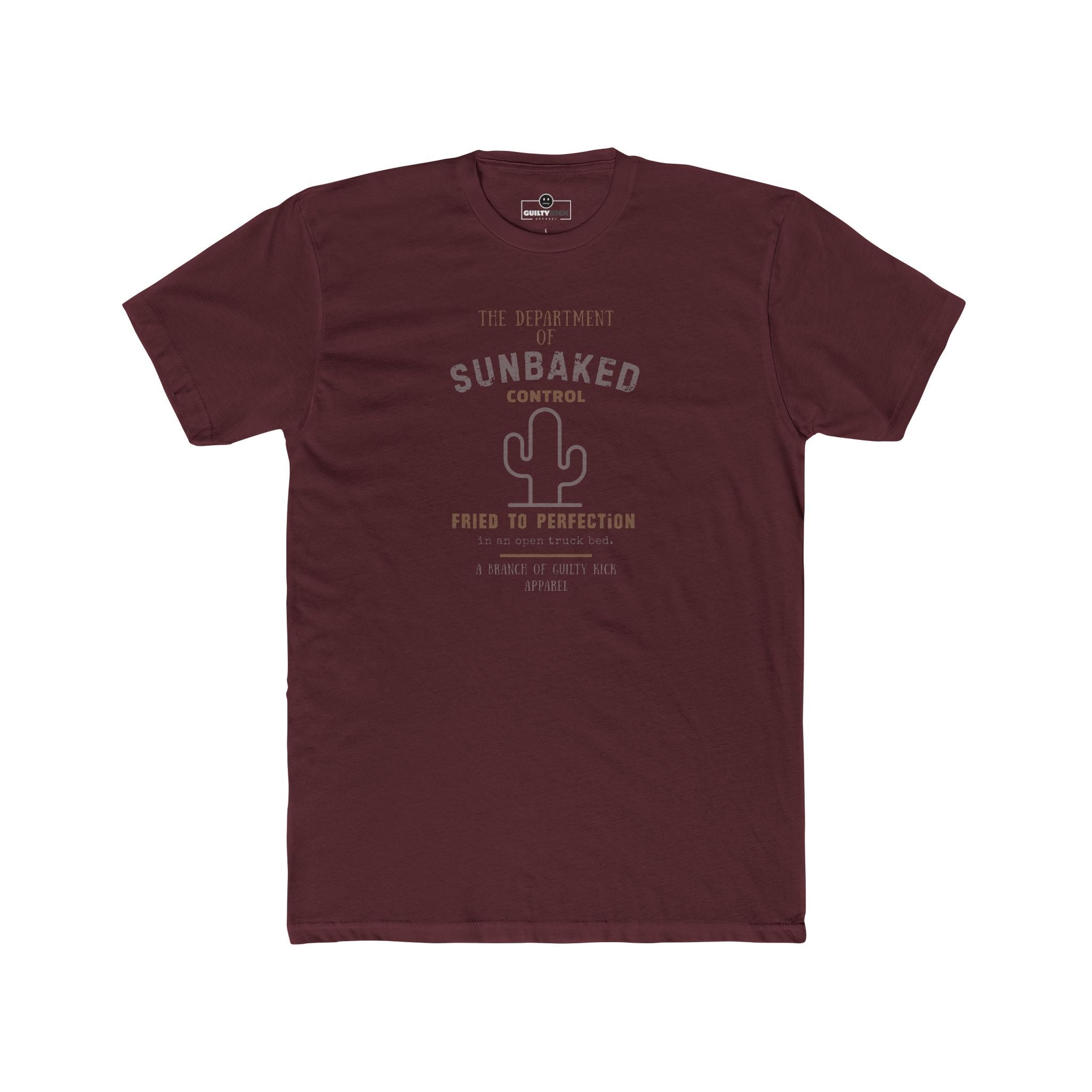 Department of Sunbaked Control Retro Tee Funny Cactus Faded Distressed T-Shirt - Guilty Kick Apparel