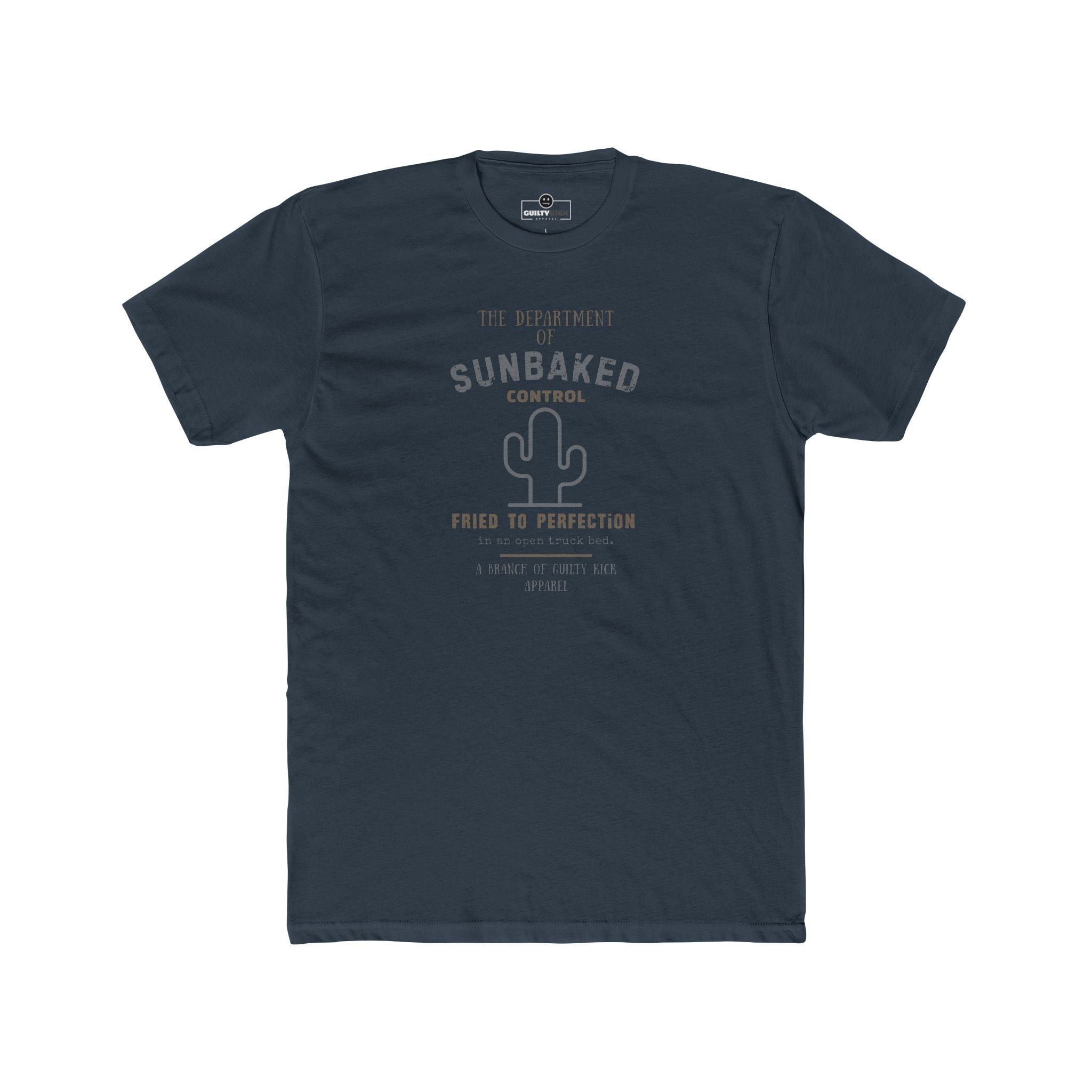 Department of Sunbaked Control Retro Tee Funny Cactus Faded Distressed T-Shirt - Guilty Kick Apparel