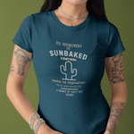 Department of Sunbaked Control Retro Tee Funny Cactus Faded Distressed T-Shirt - Guilty Kick Apparel