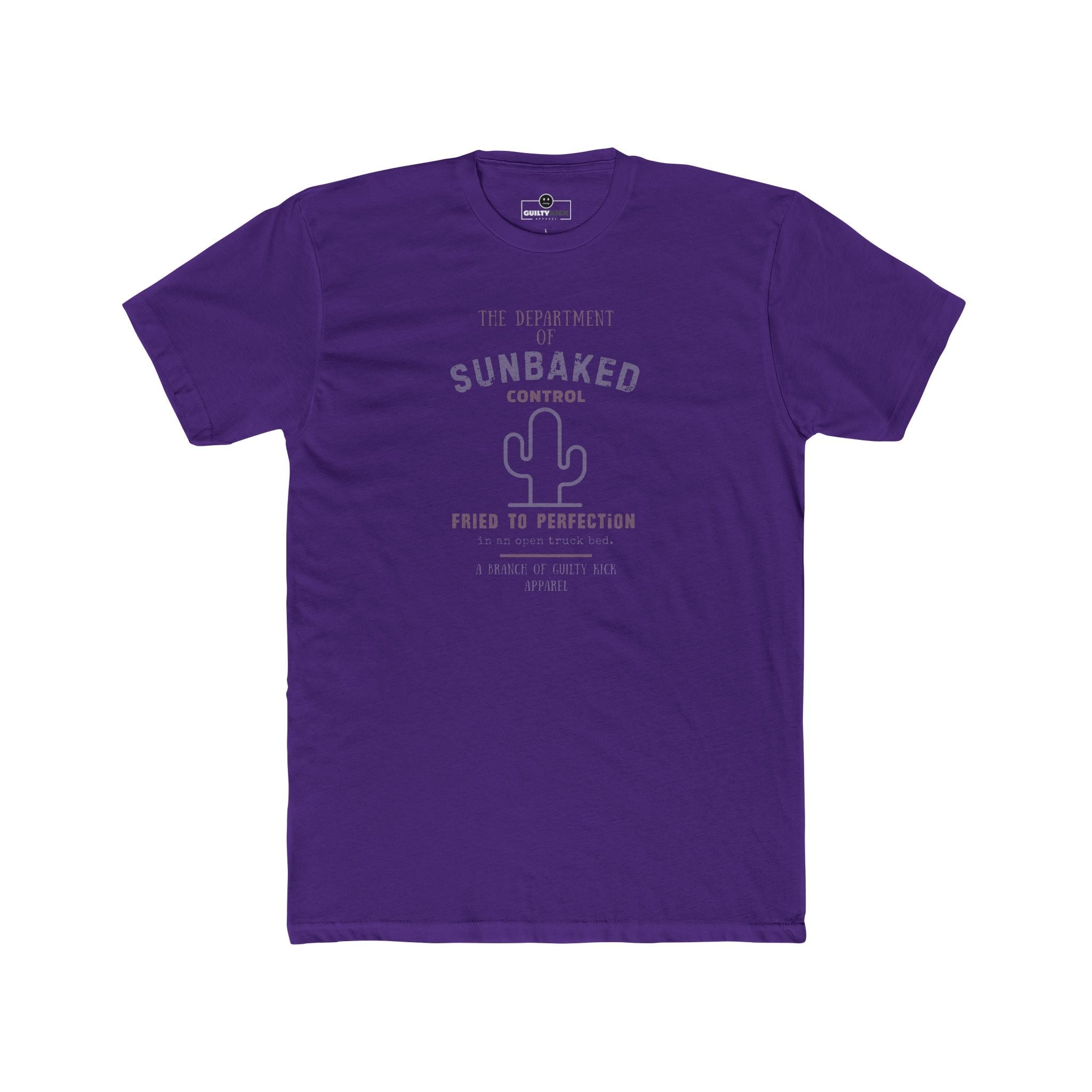 Department of Sunbaked Control Retro Tee Funny Cactus Faded Distressed T-Shirt - Guilty Kick Apparel