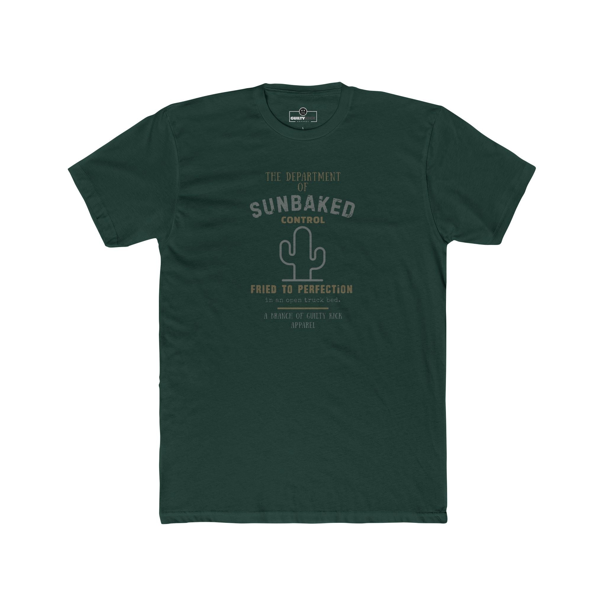 Department of Sunbaked Control Retro Tee Funny Cactus Faded Distressed T-Shirt - Guilty Kick Apparel