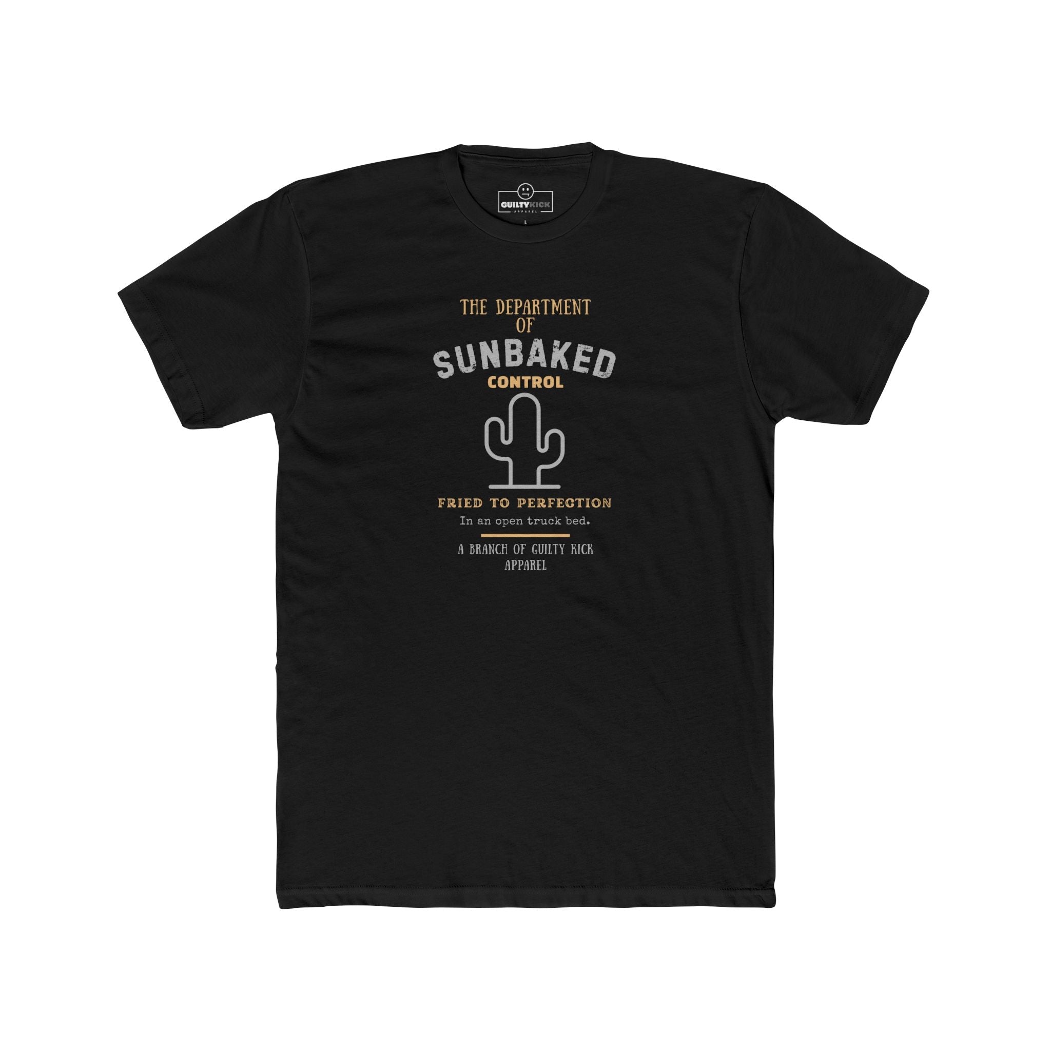 Department of Sunbaked Control Retro Tee Funny Cactus Faded Distressed T-Shirt - Guilty Kick Apparel