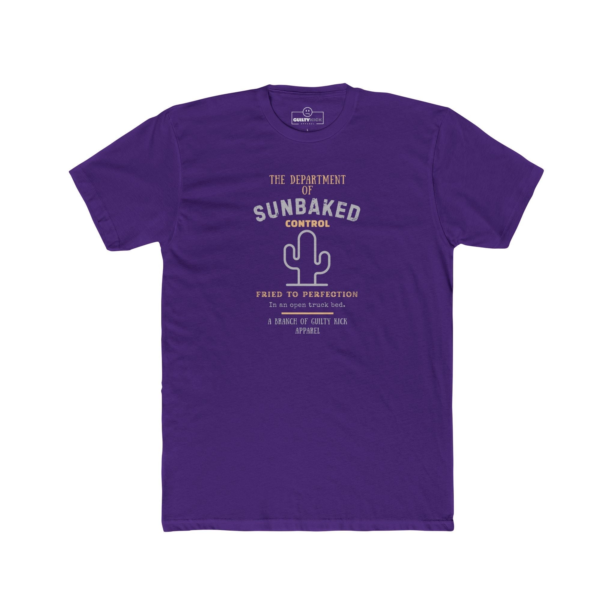 Department of Sunbaked Control Retro Tee Funny Cactus Faded Distressed T-Shirt - Guilty Kick Apparel