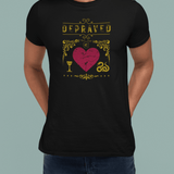Depraved at Heart Vintage Sunbaked Graphic T-Shirt | Sarcastic Dark Humor & Gothic Tarot Tee - Guilty Kick Apparel