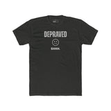Depraved Shhh Zipper Mouth T-Shirt Dark Humor Satire Graphic Tee - Guilty Kick Apparel