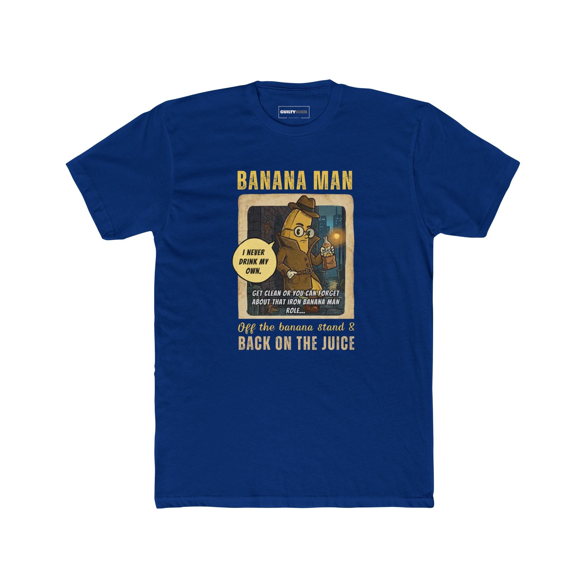 Detective Banana Hardboiled Noir Parody T-Shirt - Gritty Pulp Fiction Humor Tee - Guilty Kick Apparel