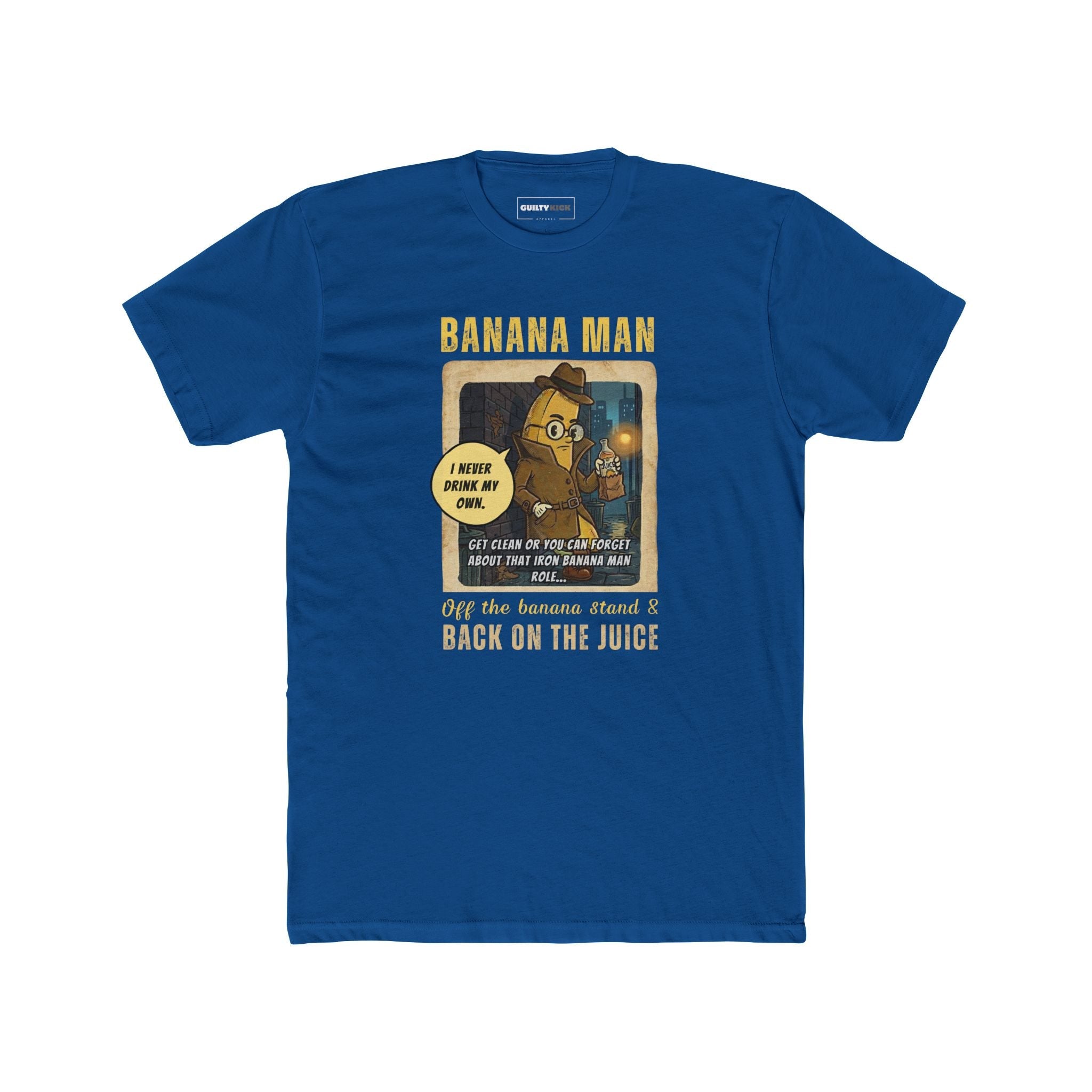 Detective Banana Hardboiled Noir Parody T-Shirt - Gritty Pulp Fiction Humor Tee - Guilty Kick Apparel