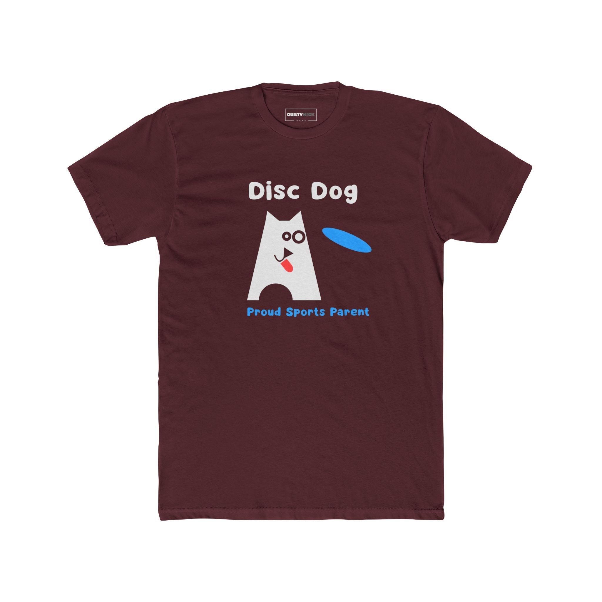 Disc Dog Minimalist Graphic Tee, Proud Sports Parent Retro Dog T-Shirt - Guilty Kick Apparel