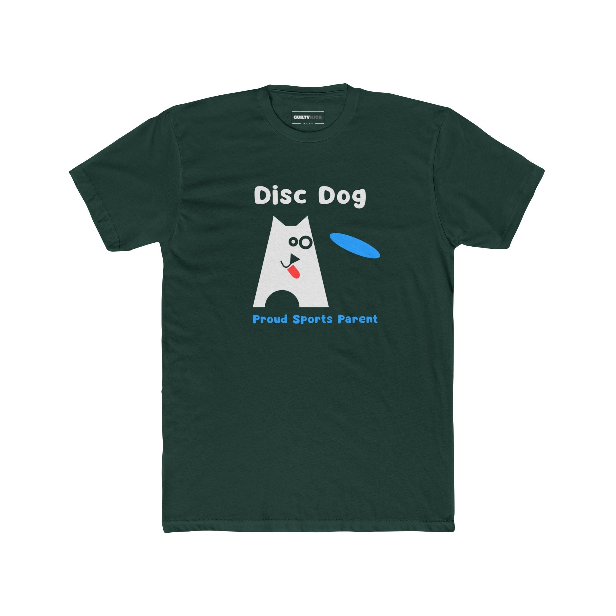 Disc Dog Minimalist Graphic Tee, Proud Sports Parent Retro Dog T-Shirt - Guilty Kick Apparel