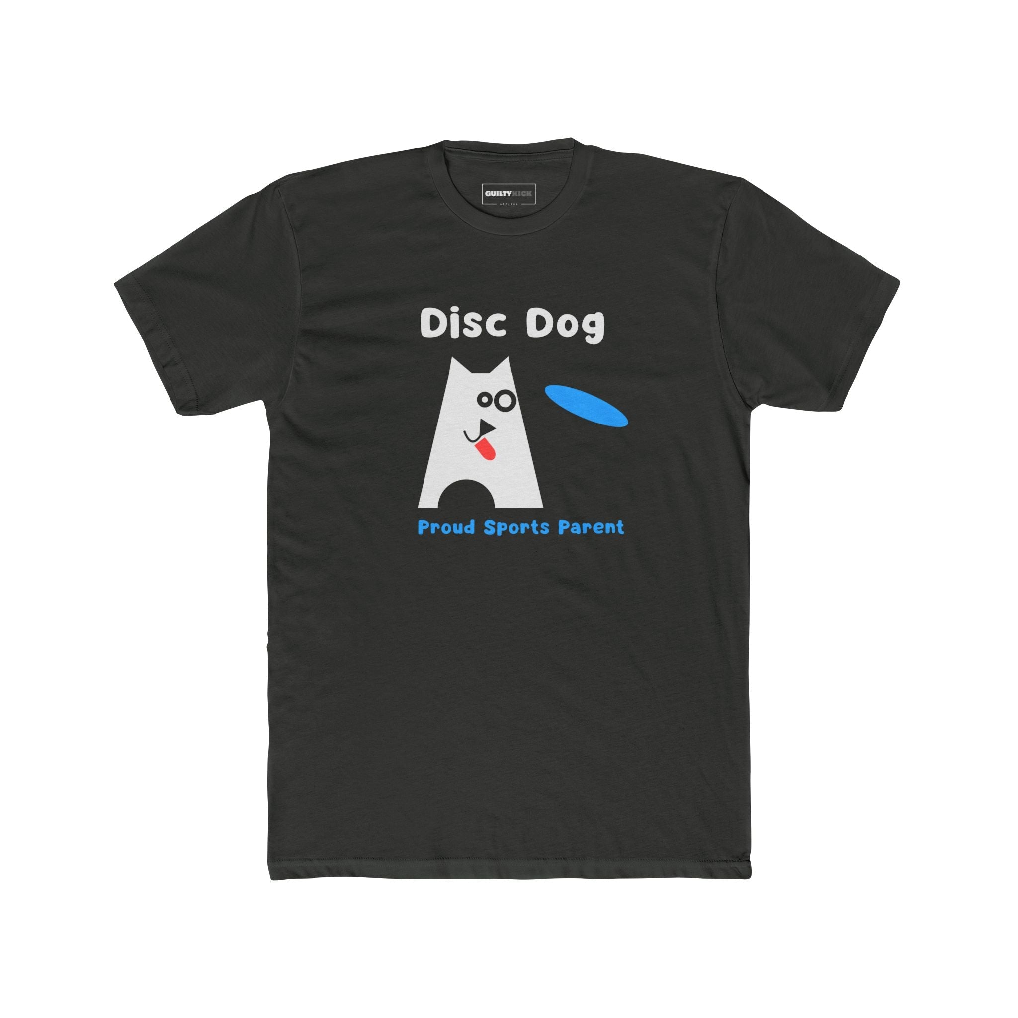 Disc Dog Minimalist Graphic Tee, Proud Sports Parent Retro Dog T-Shirt - Guilty Kick Apparel