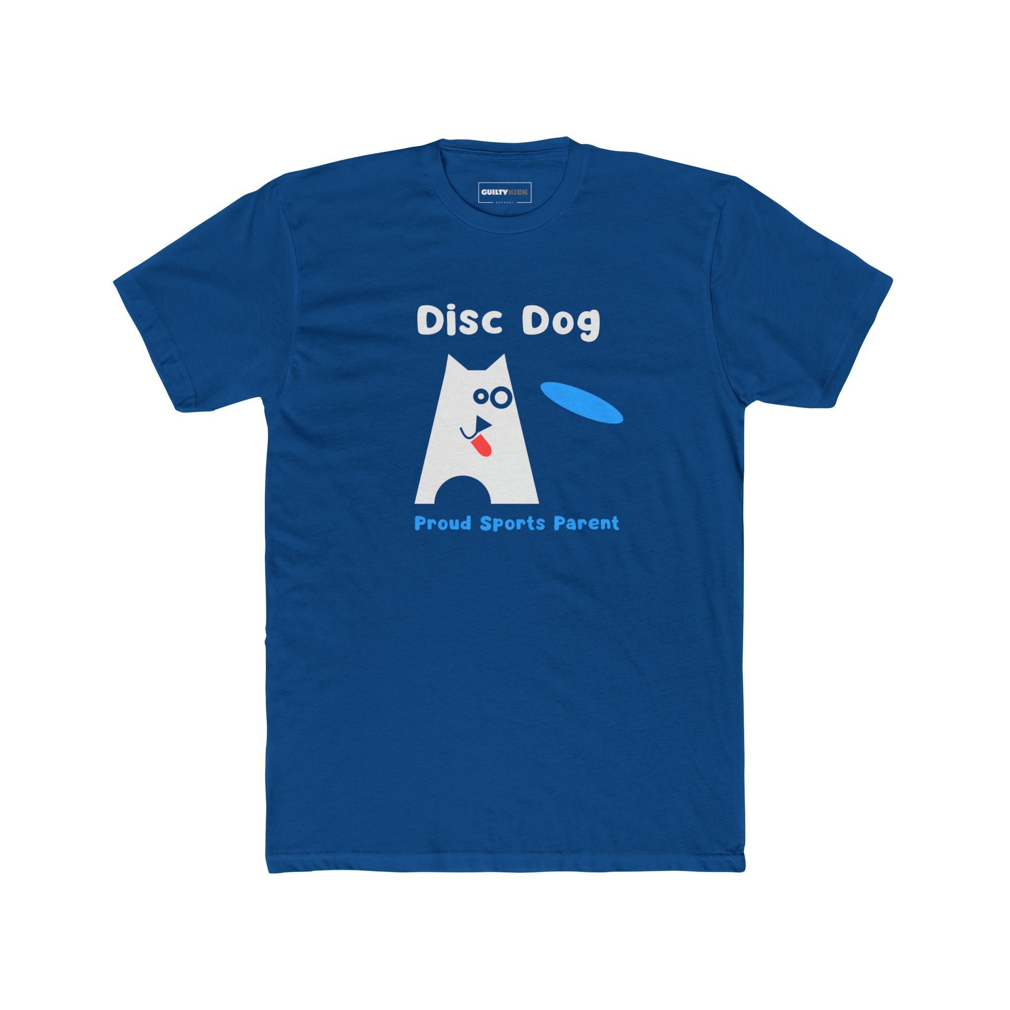 Disc Dog Minimalist Graphic Tee, Proud Sports Parent Retro Dog T-Shirt - Guilty Kick Apparel