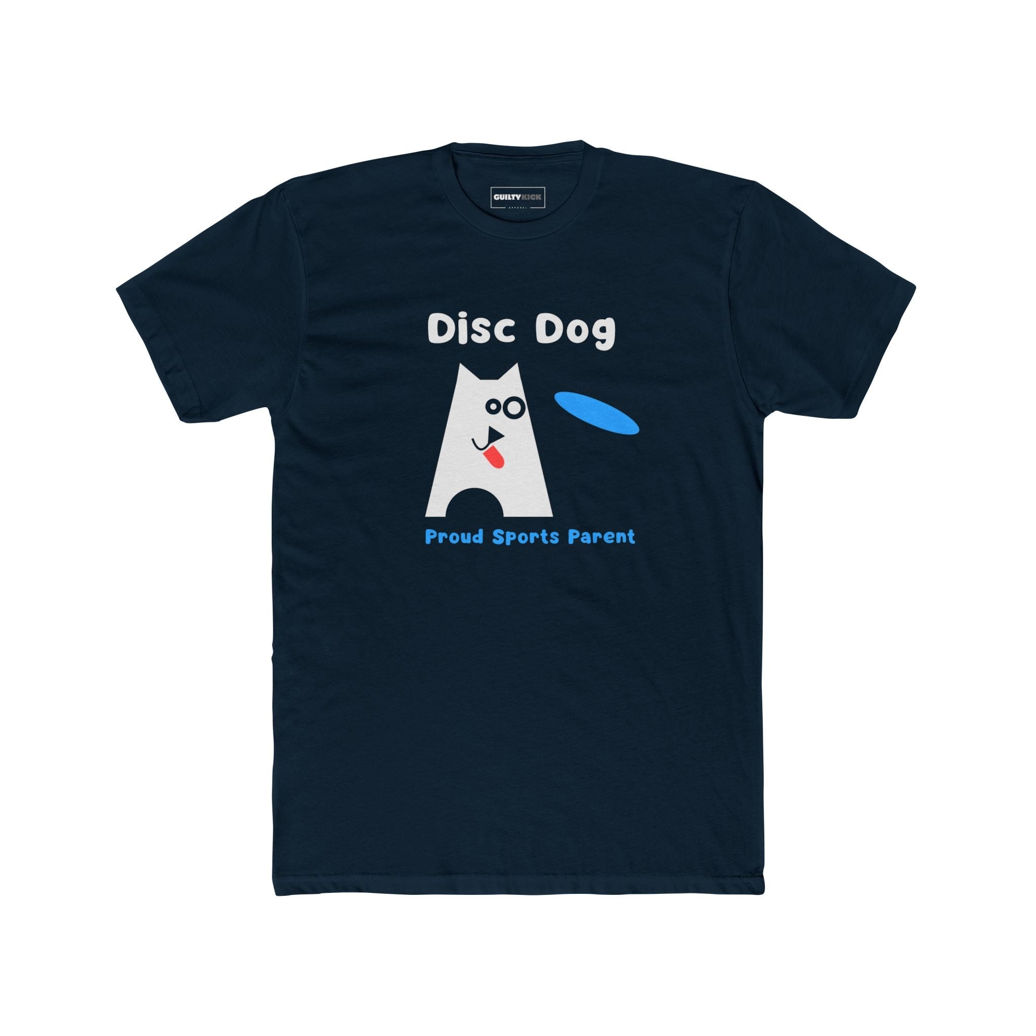 Disc Dog Minimalist Graphic Tee, Proud Sports Parent Retro Dog T-Shirt - Guilty Kick Apparel