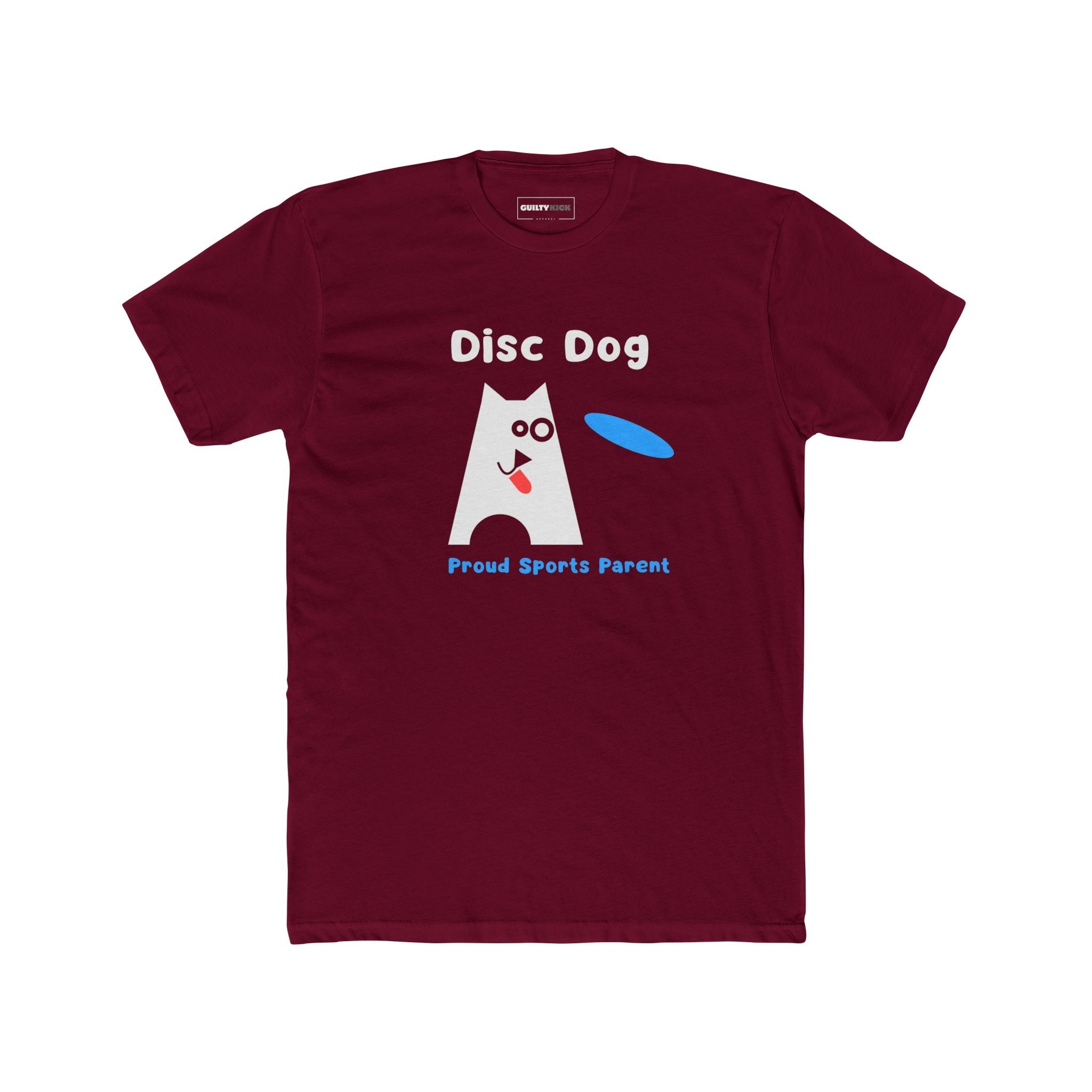 Disc Dog Minimalist Graphic Tee, Proud Sports Parent Retro Dog T-Shirt - Guilty Kick Apparel