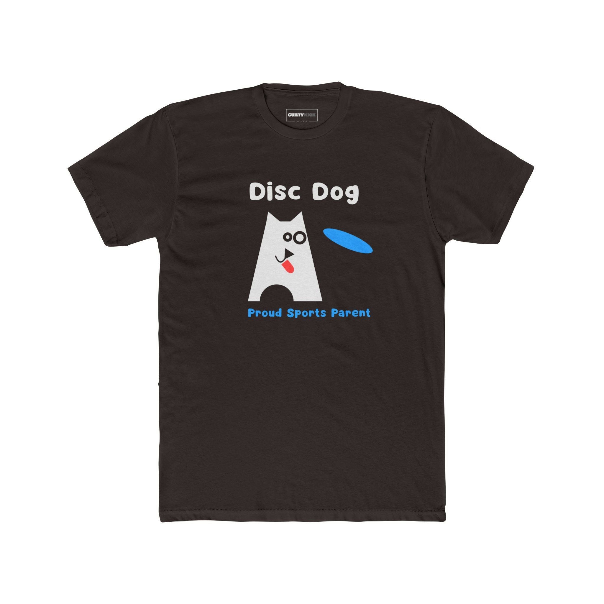 Disc Dog Minimalist Graphic Tee, Proud Sports Parent Retro Dog T-Shirt - Guilty Kick Apparel