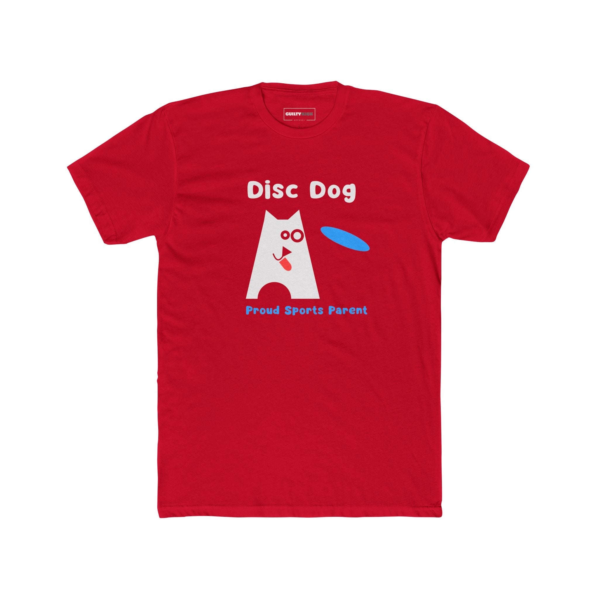 Disc Dog Minimalist Graphic Tee, Proud Sports Parent Retro Dog T-Shirt - Guilty Kick Apparel