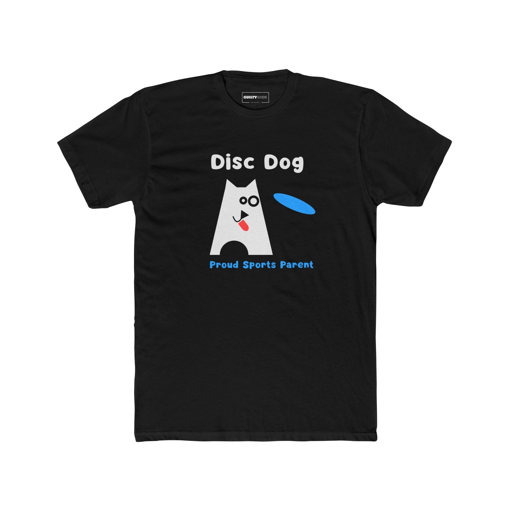 Disc Dog Minimalist Graphic Tee, Proud Sports Parent Retro Dog T-Shirt - Guilty Kick Apparel