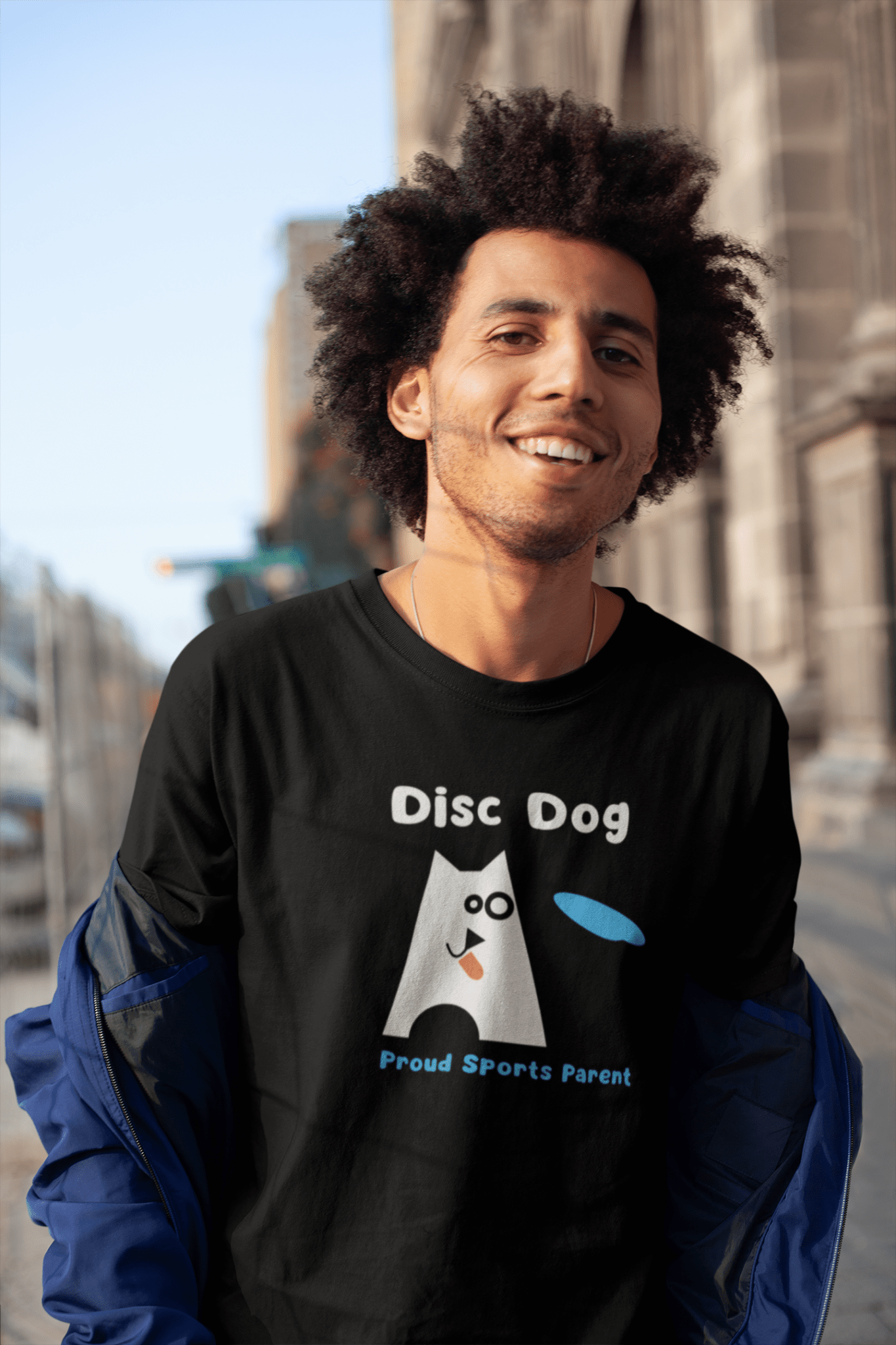Disc Dog Minimalist Graphic Tee, Proud Sports Parent Retro Dog T-Shirt - Guilty Kick Apparel