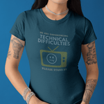 Distressed, Vintage Technical Difficulties Retro TV Graphic Tee, Funny Satire T-Shirt - Guilty Kick Apparel
