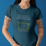 Distressed, Vintage Technical Difficulties Retro TV Graphic Tee, Funny Satire T-Shirt - Guilty Kick Apparel
