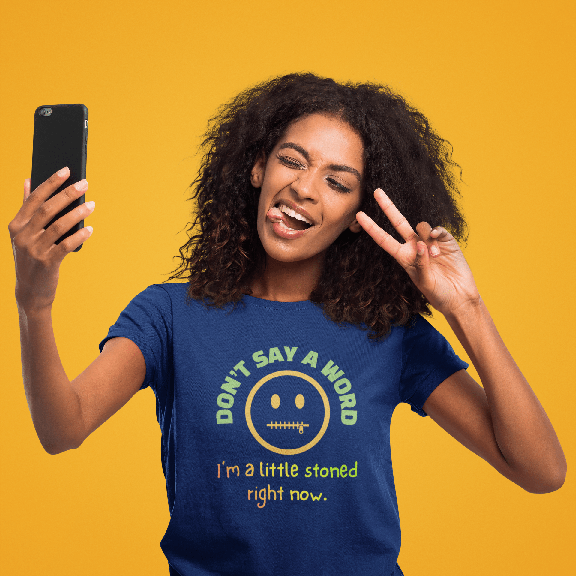 Don't Say A Word I'm A Little Stoned Right Now T-Shirt Funny Sarcastic Weed Humor Tee - Guilty Kick Apparel