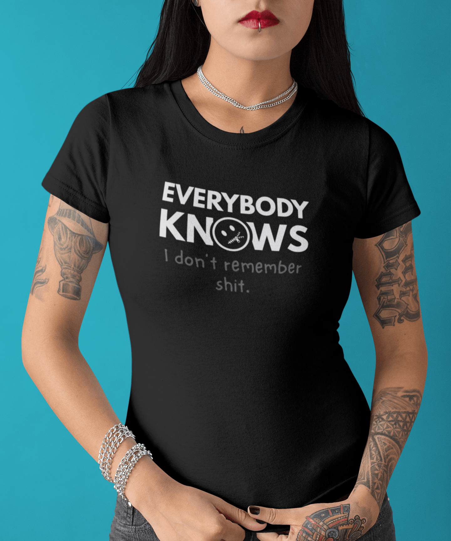 Everybody Knows I Don’t Remember Shit T-Shirt | Funny Forgetful Confession Tee - Guilty Kick Apparel