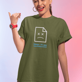 Failed to Load Graphic Tee - Funny Glitch Art Shirt - Guilty Kick Apparel