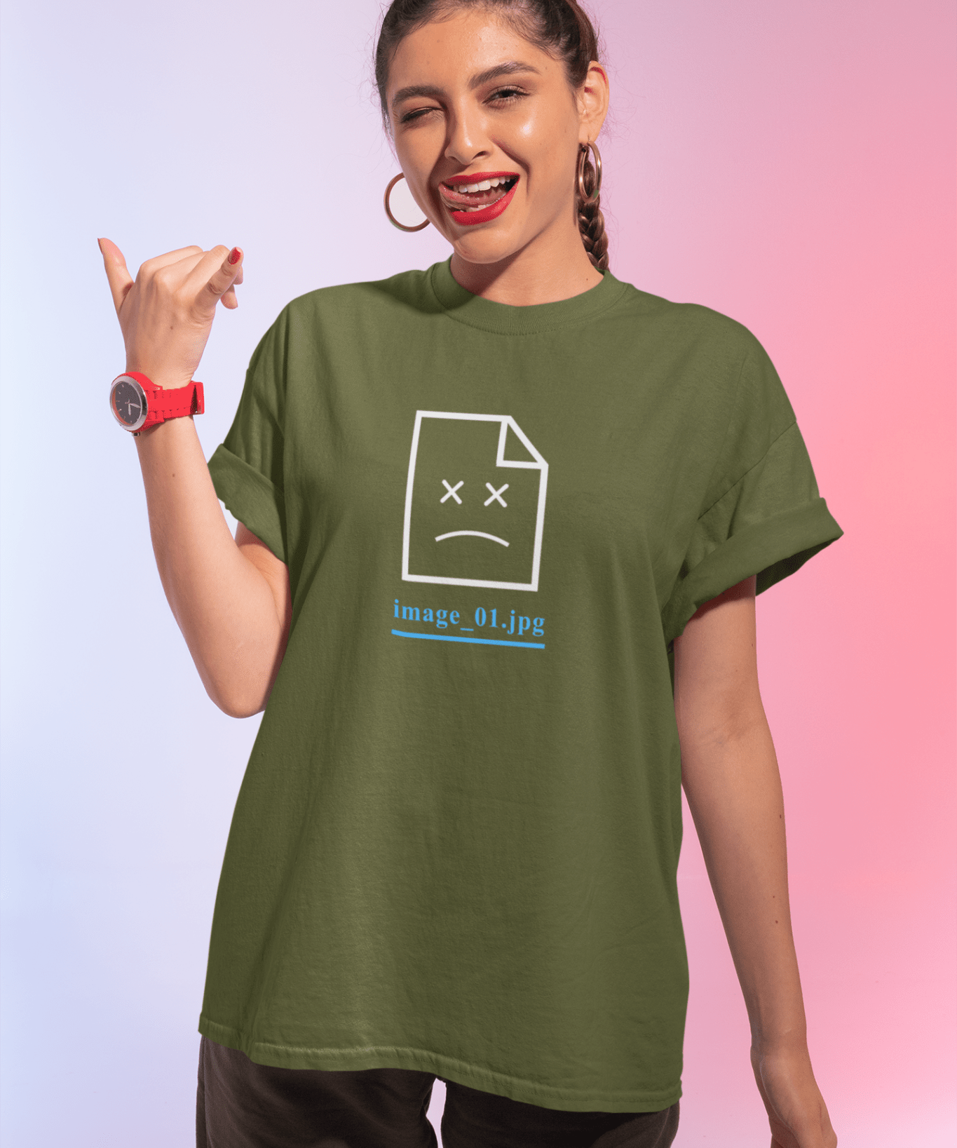 Failed to Load Graphic Tee - Funny Glitch Art Shirt - Guilty Kick Apparel