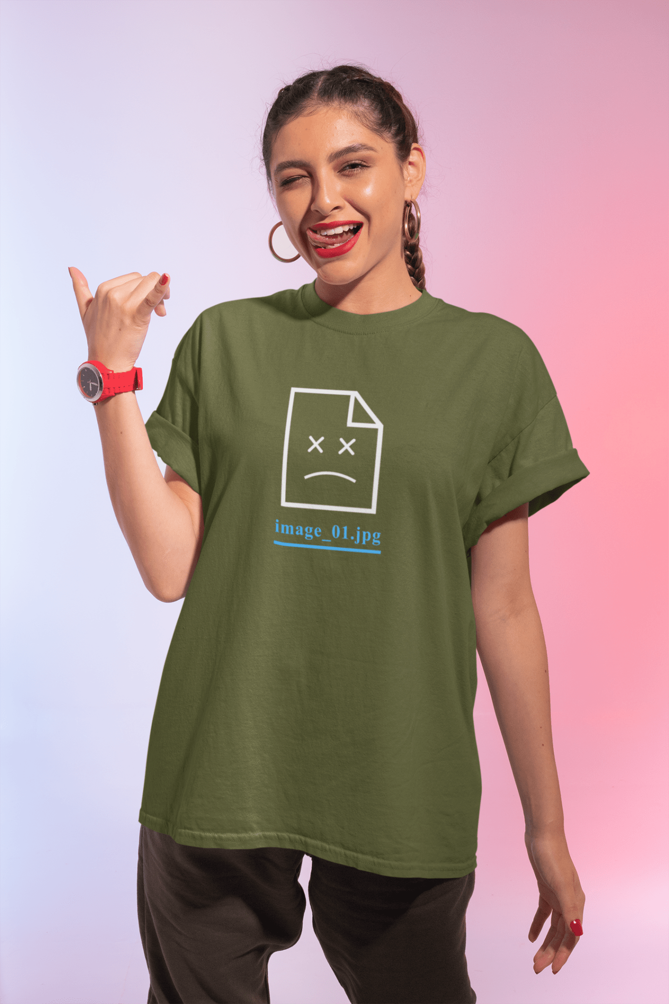 Failed to Load Graphic Tee - Funny Glitch Art Shirt - Guilty Kick Apparel
