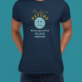 Fashion Psycho Plaid Graphic T-Shirt | Funny Halloween Movie Parody Horror Tee - Guilty Kick Apparel
