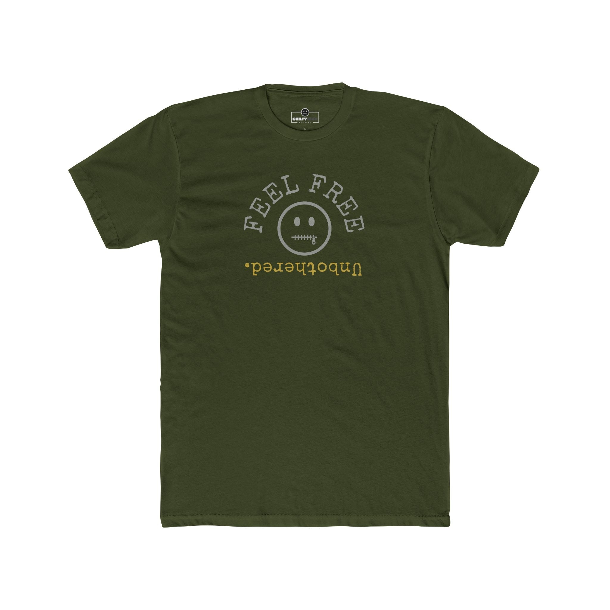 Feel Free Unbothered Graphic Tee Absurdist Inverted Typography Introvert T-Shirt - Guilty Kick Apparel
