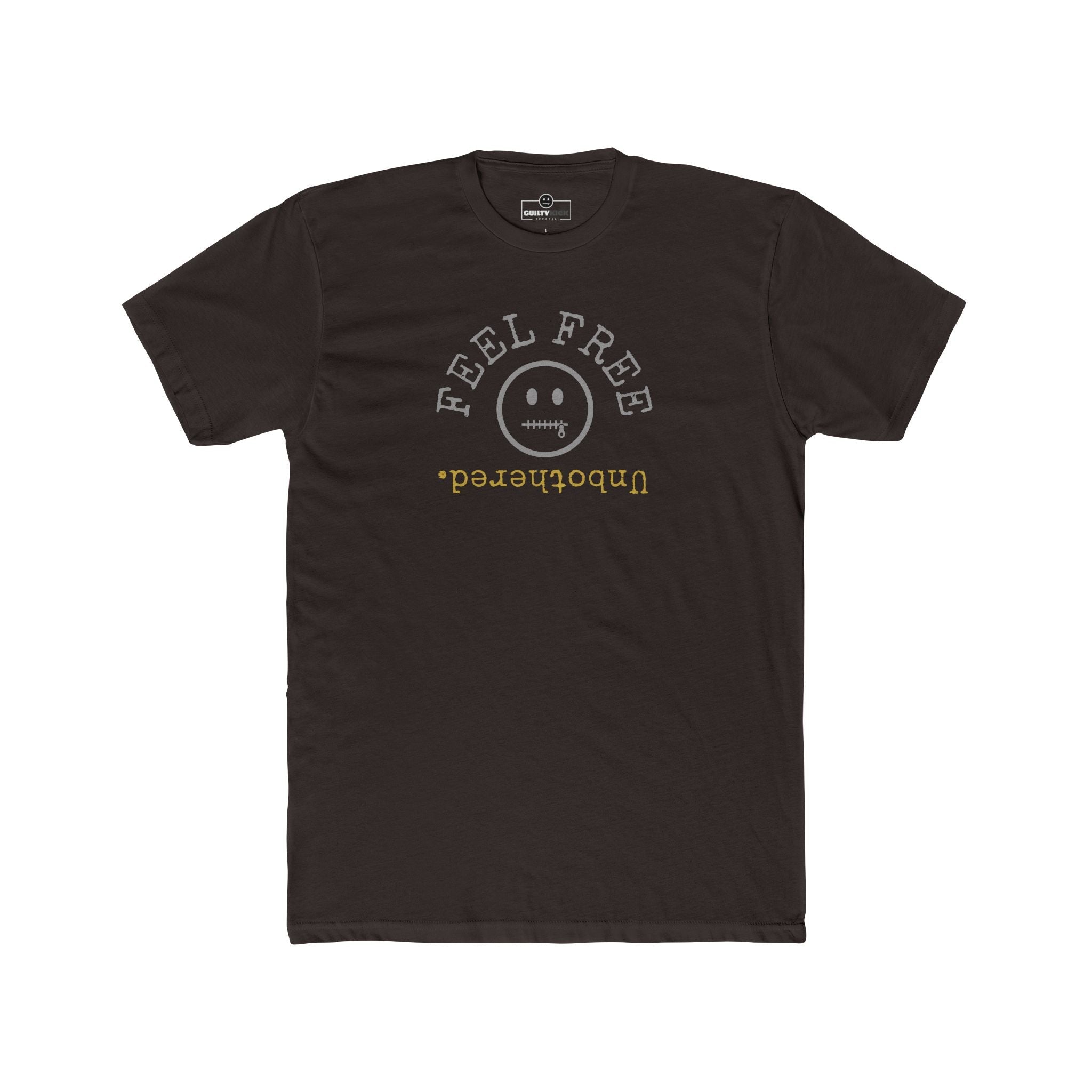 Feel Free Unbothered Graphic Tee Absurdist Inverted Typography Introvert T-Shirt - Guilty Kick Apparel