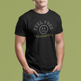 Feel Free Unbothered Graphic Tee Absurdist Inverted Typography Introvert T-Shirt - Guilty Kick Apparel