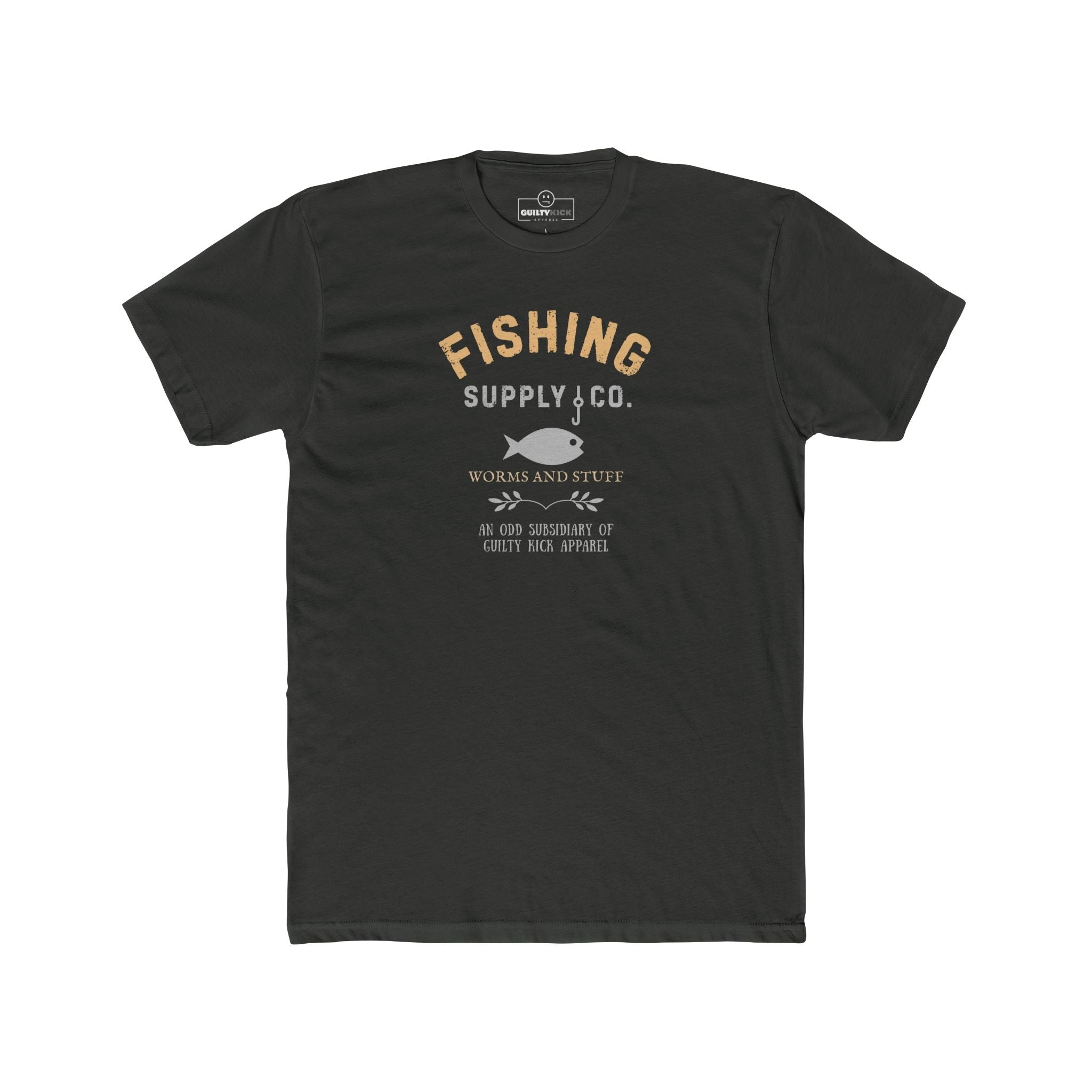 Fishing Supply Co. Worms and Stuff Satirical T-Shirt Premium Retro Distressed Sunbaked Graphic Tee - Guilty Kick Apparel
