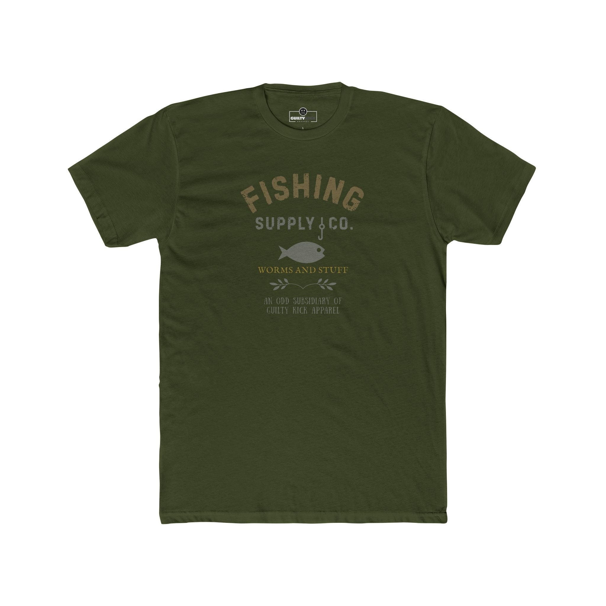 Fishing Supply Co. Worms and Stuff Satirical T-Shirt Premium Retro Distressed Sunbaked Graphic Tee - Guilty Kick Apparel