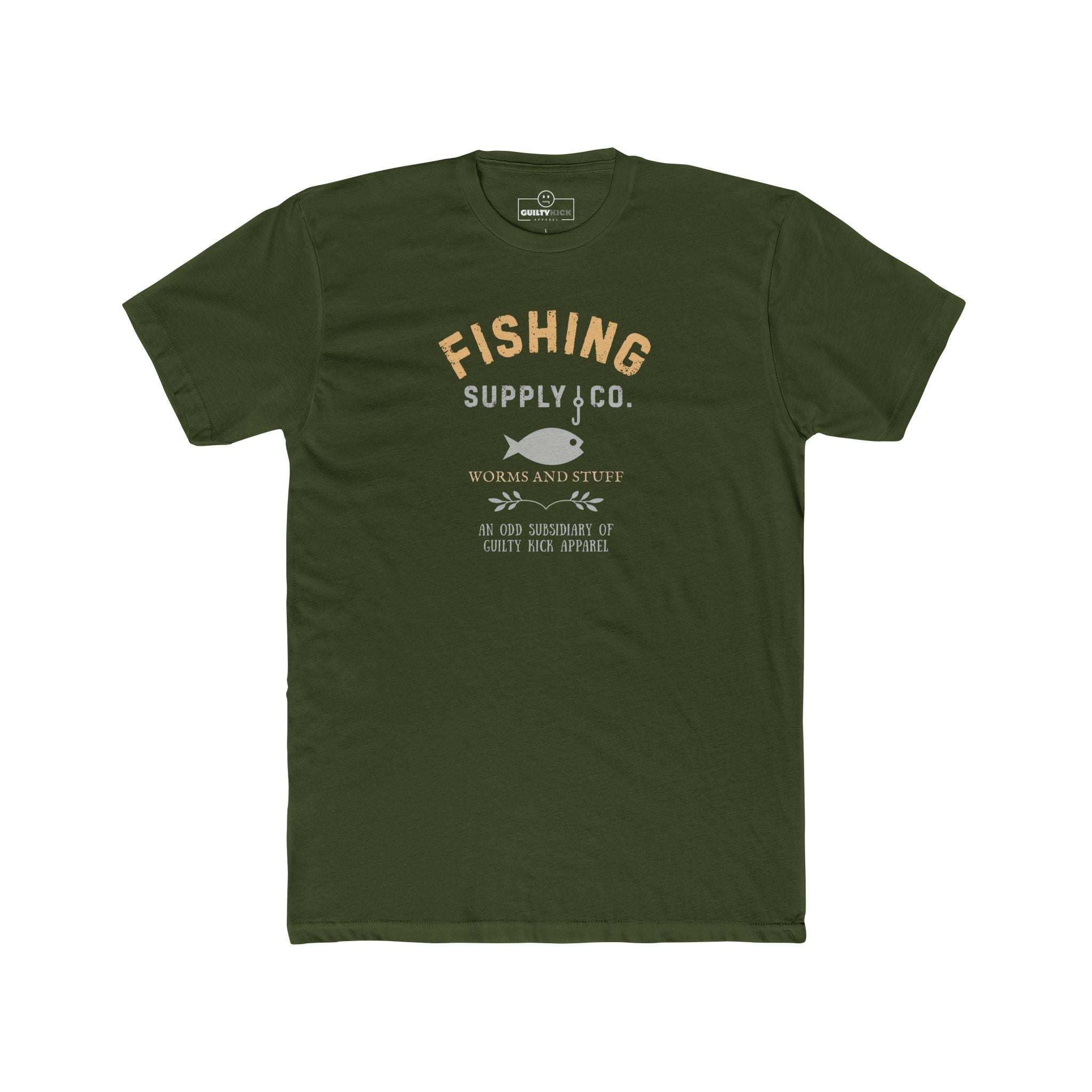Fishing Supply Co. Worms and Stuff Satirical T-Shirt Premium Retro Distressed Sunbaked Graphic Tee - Guilty Kick Apparel