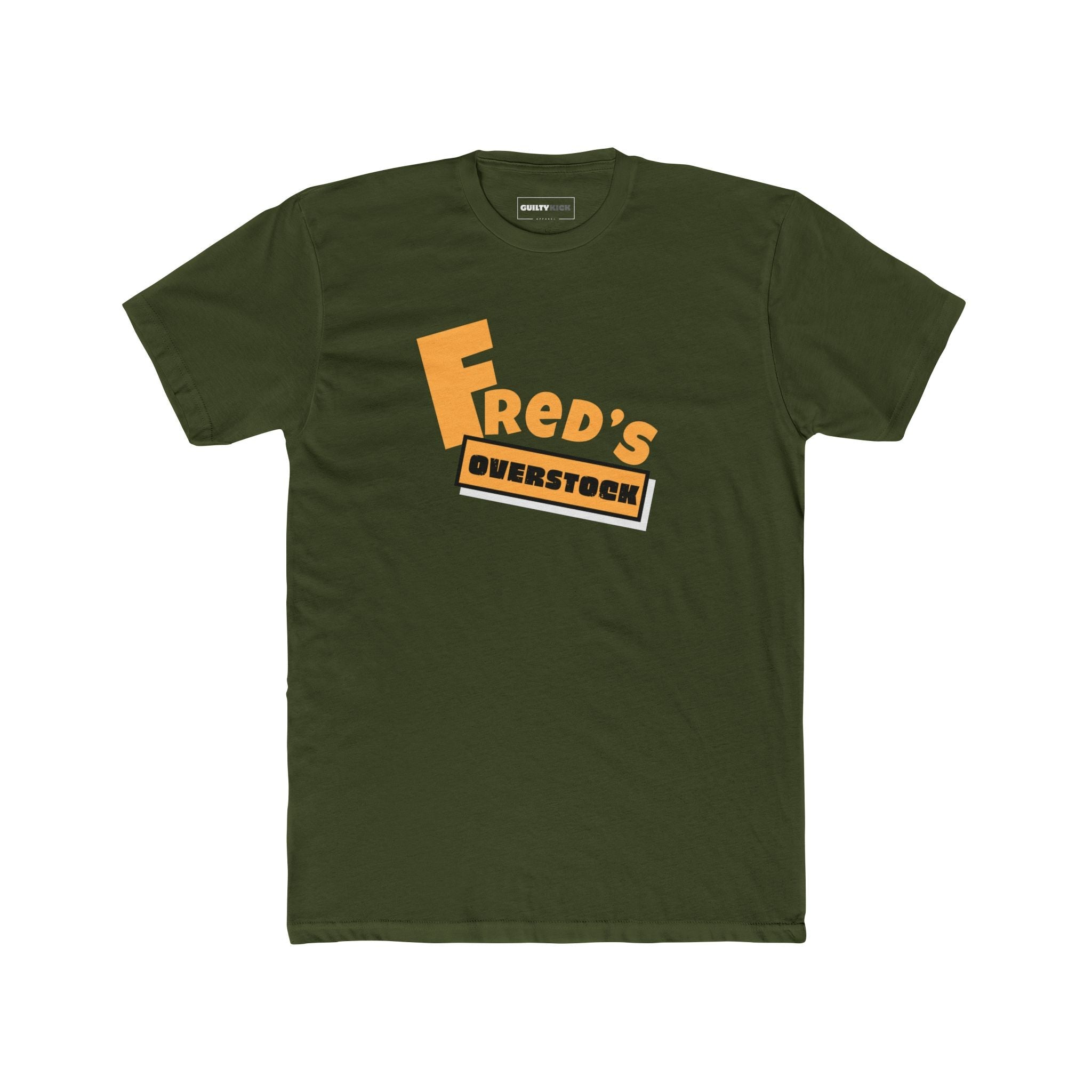 Freds Overstock Vintage Parody Tee 70s Discount Store Aesthetic Retro Graphic Shirt - Guilty Kick Apparel