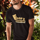 Freds Overstock Vintage Parody Tee 70s Discount Store Aesthetic Retro Graphic Shirt - Guilty Kick Apparel