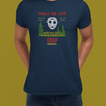 Friday the 14th Crap Wrong Month T-Shirt | Sarcastic Slasher Parody Graphic Tee, Funny Camp Horror Movie Hockey Mask Halloween Shirt - Guilty Kick Apparel