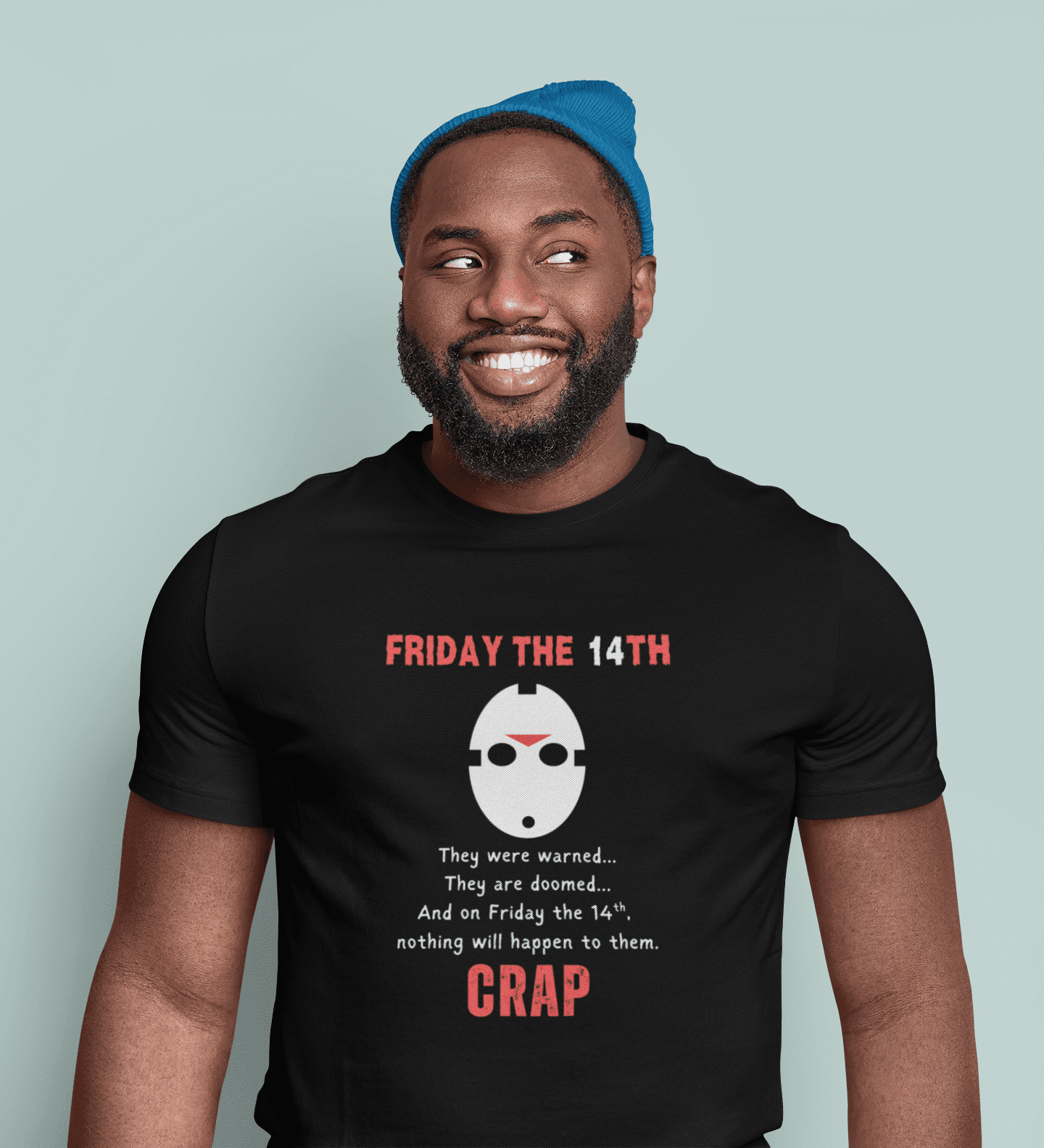 Friday the 14th: Funny Minimalist Slasher Parody T-Shirt - Guilty Kick Apparel