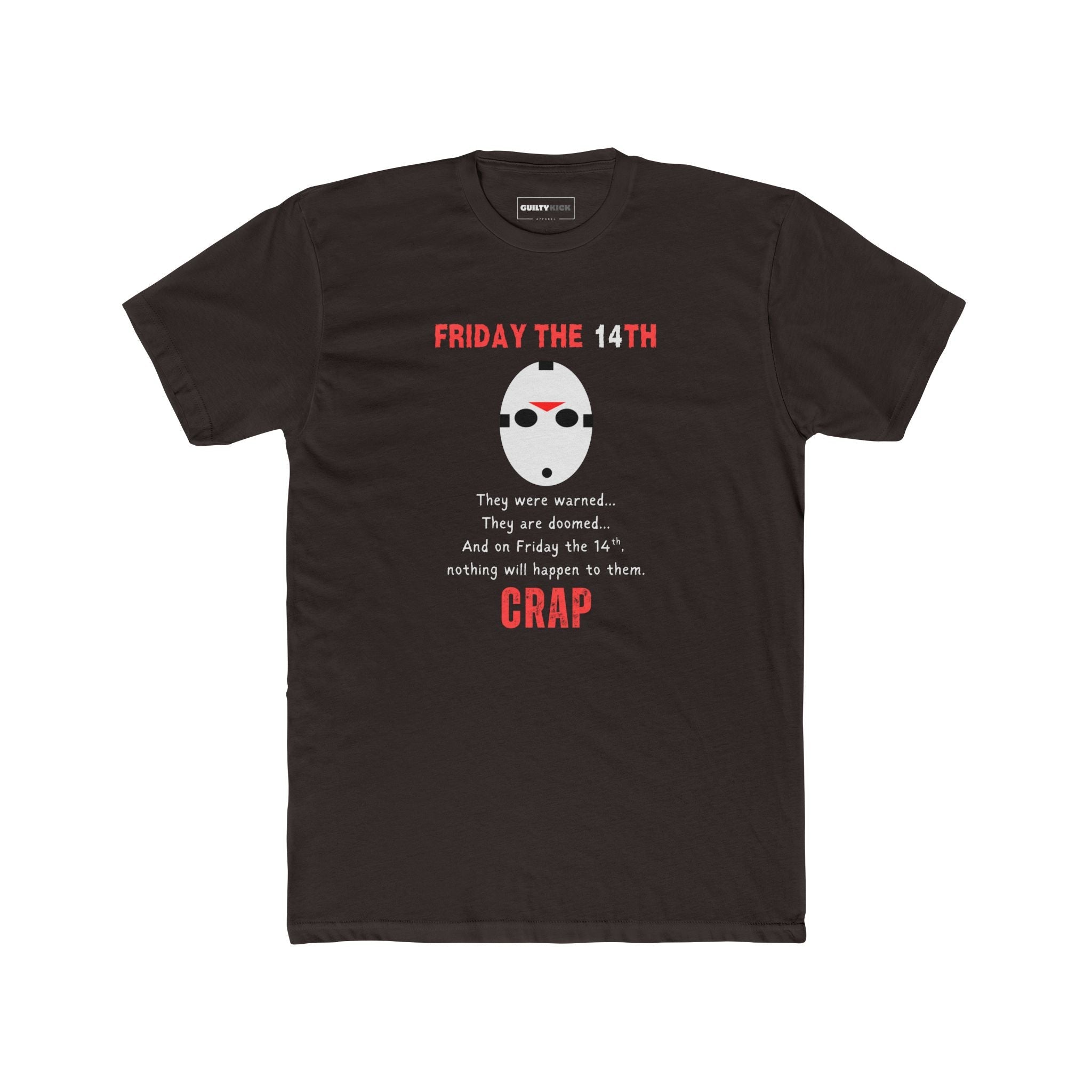 Friday the 14th: Funny Minimalist Slasher Parody T-Shirt - Guilty Kick Apparel