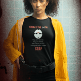 Friday the 14th: Funny Minimalist Slasher Parody T-Shirt - Guilty Kick Apparel