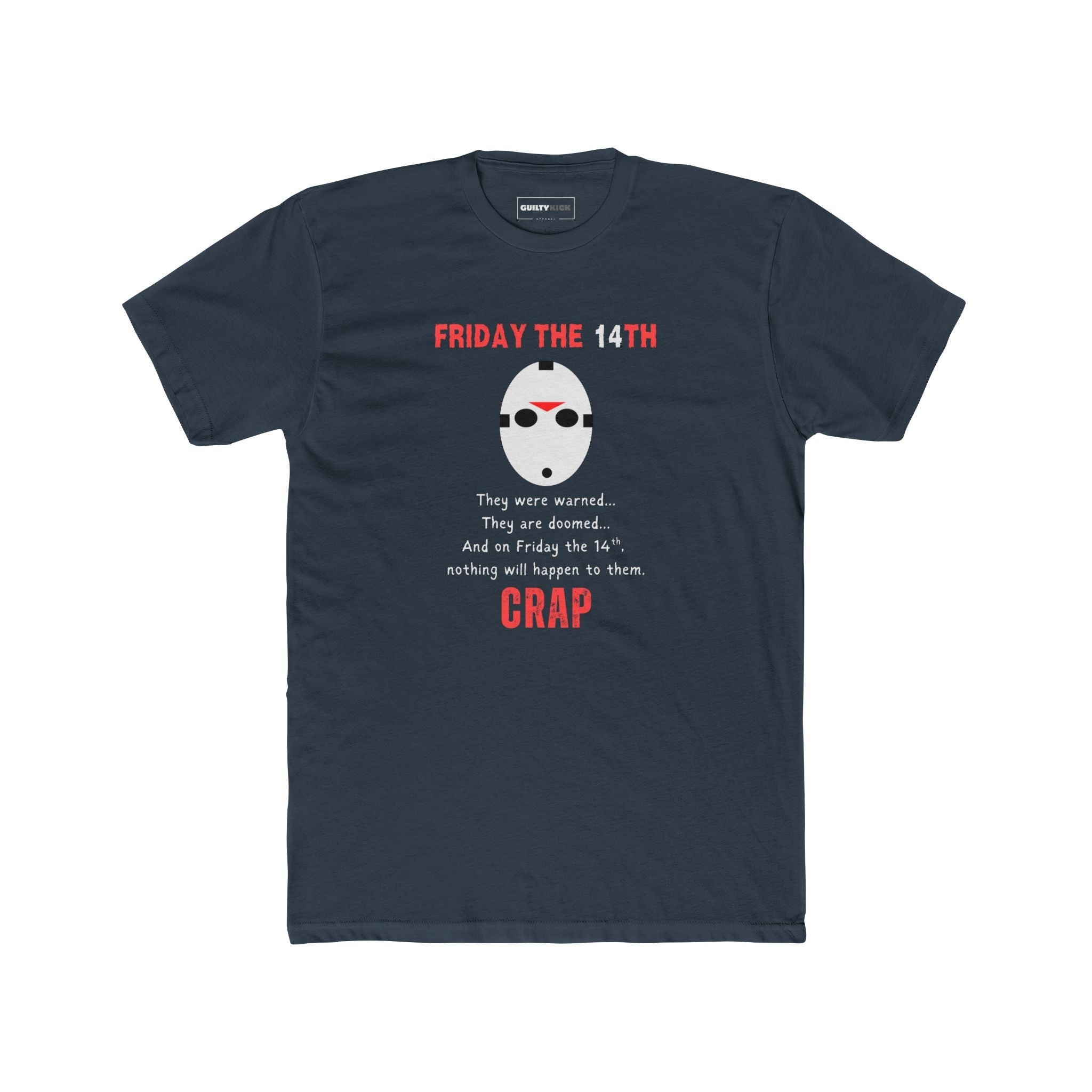 Friday the 14th: Funny Minimalist Slasher Parody T-Shirt - Guilty Kick Apparel