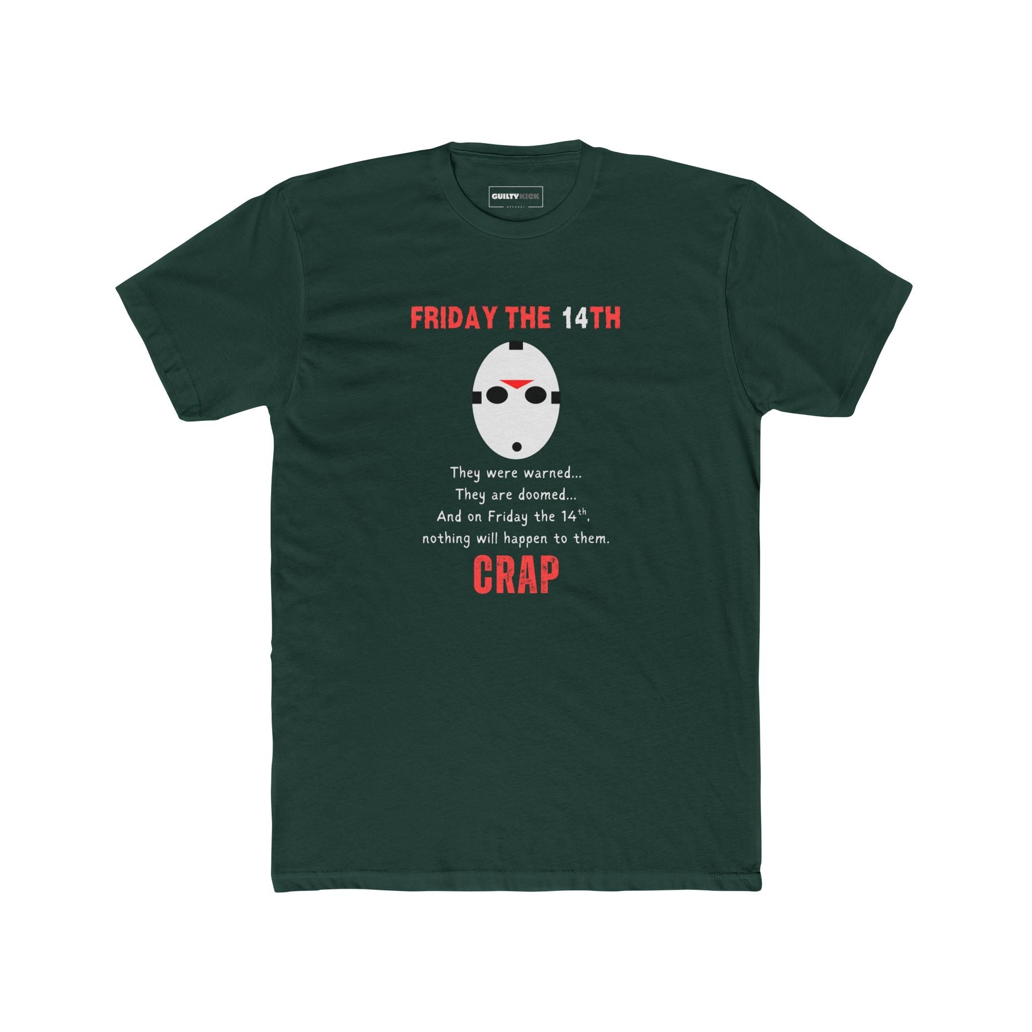 Friday the 14th: Funny Minimalist Slasher Parody T-Shirt - Guilty Kick Apparel