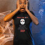 Friday the 14th: Funny Minimalist Slasher Parody T-Shirt - Guilty Kick Apparel