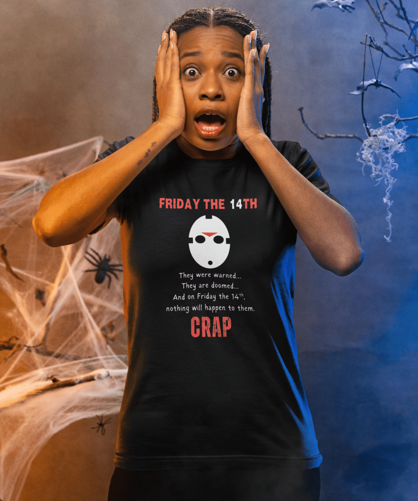 Friday the 14th: Funny Minimalist Slasher Parody T-Shirt - Guilty Kick Apparel